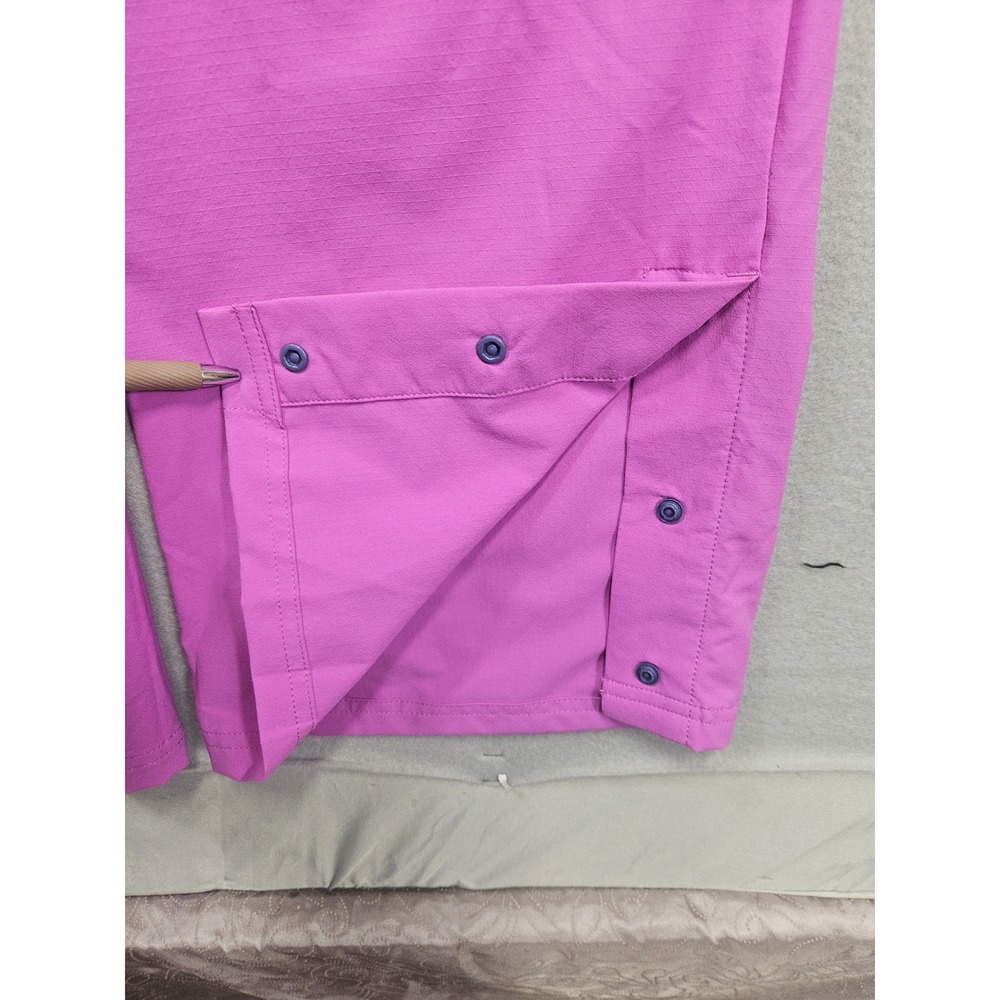 Puma ESS Ripstop Straight Pants Wild Berry Pink Snap Button Hem Womens Small NEW - Picture 11 of 13